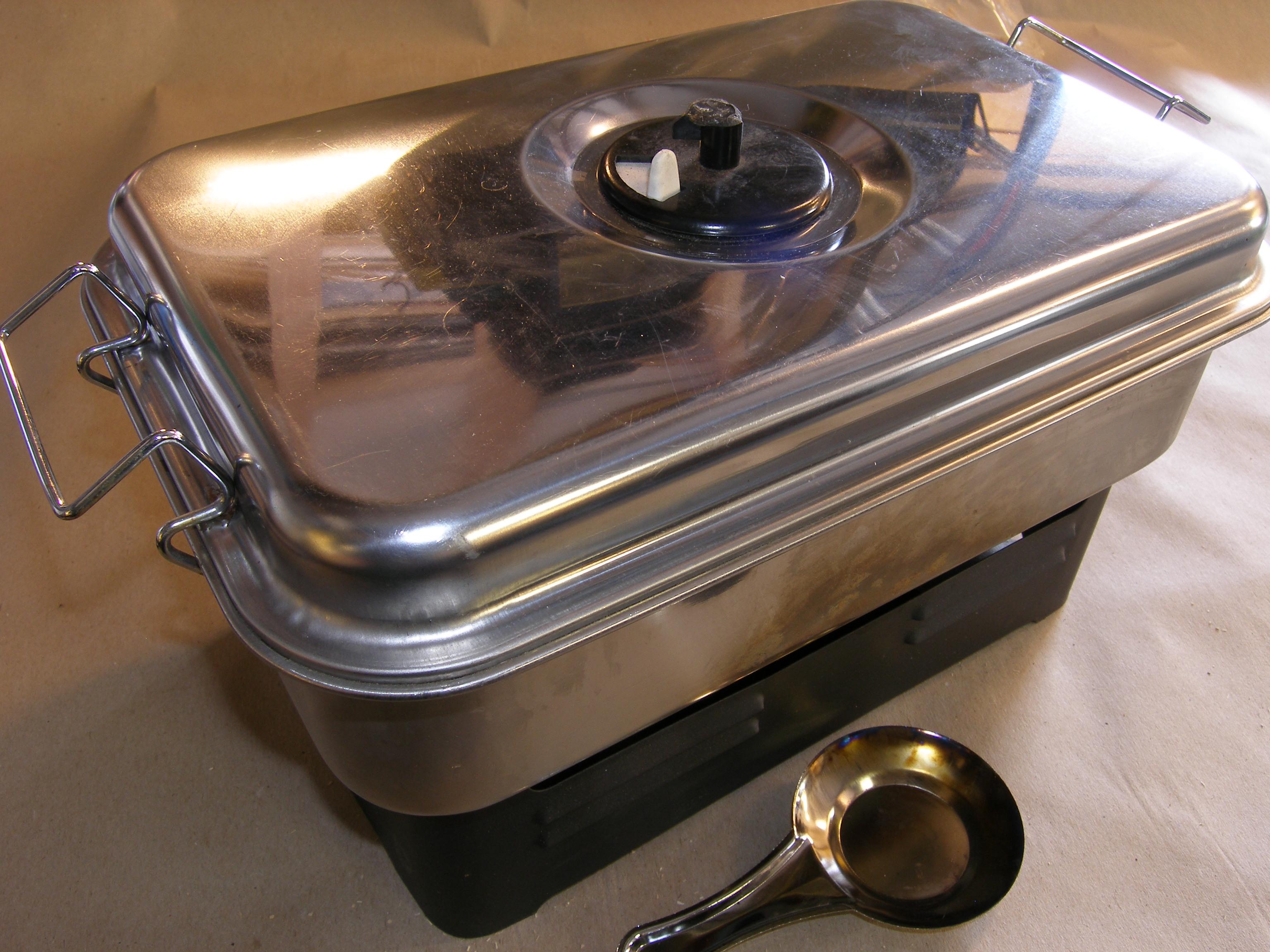 Rygeovn med spritbrænder